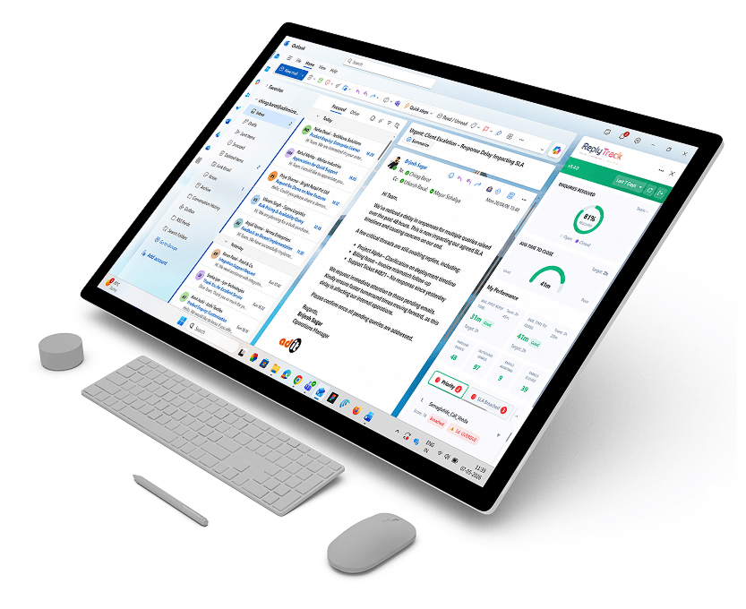 Outlook ReplyTrack panel